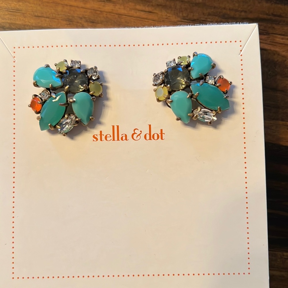 Stella and Dot multi color studs. Never work, excellent condition